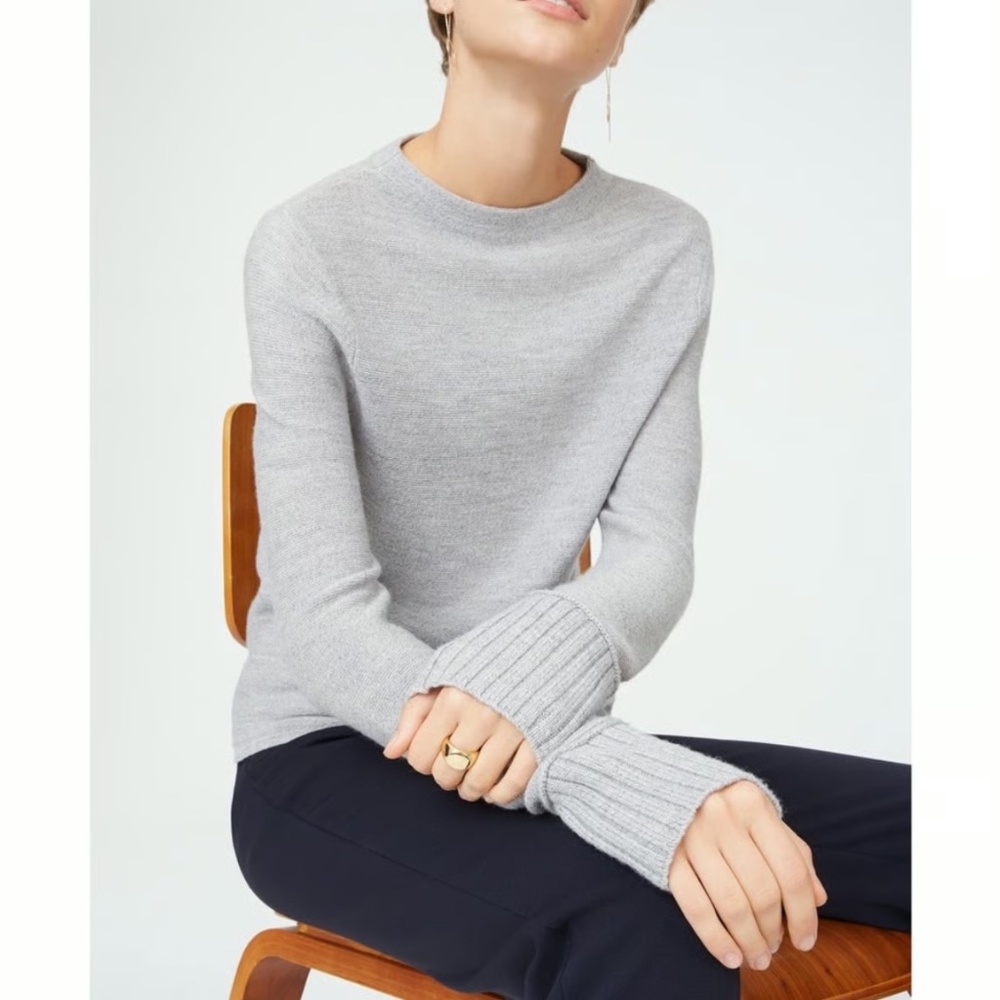 Club Monaco Tommie mockneck merino grey sweater